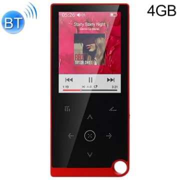 E05 2.4" Touch MP4/MP3 Player, 4GB, Bluetooth, Red - 1