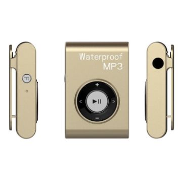 C26 Gold IPX8 Waterproof 8GB Swimming MP3 Player with FM & Earphones - 1