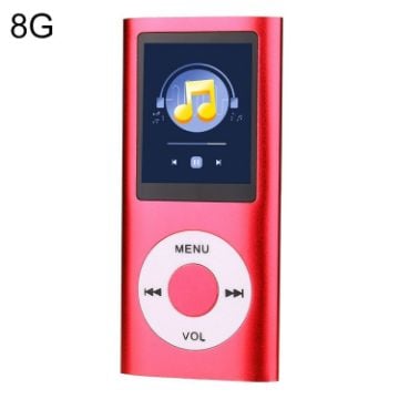 Red 1.8" TFT Screen Metal MP4 Player with 8GB Card & Earphones - 1