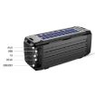 Solar Bluetooth Speaker with LED Light & FM Radio (Blue) - 4