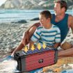 Solar Bluetooth Speaker with LED Light & FM Radio (Blue) - 8