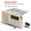 MP3 Radio Speaker with TF Card USB & LED Flashlight (Black) - 4