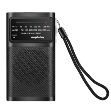 J-180 Portable FM/AM Two-Band Radio, Regular Version (Black) - 1