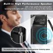 J-180 Portable FM/AM Two-Band Radio, Regular Version (Black) - 5