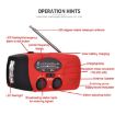 HRD-902 Hand Crank Solar LED Flashlight with FM Radio & Alarm - 5
