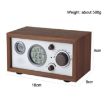 Retro Wooden Radio & Thermometer Alarm Clock (Random Color) - 3