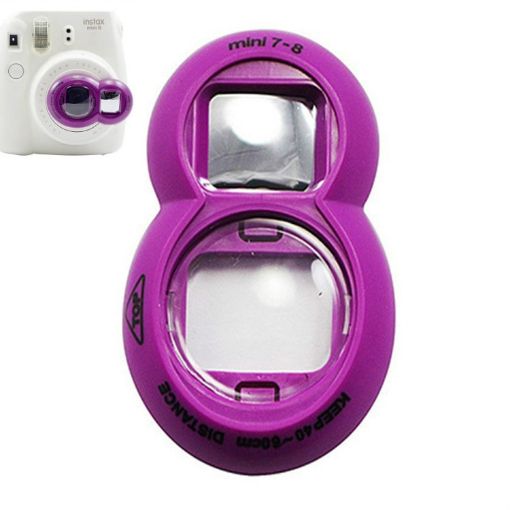 Selfie Mirror Set for Polaroid Mini7s/Mini8 - 2PCS (Purple) - 1