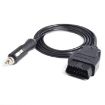 OBD Male to Cigarette Lighter Car Charging Cable Adapter - 2