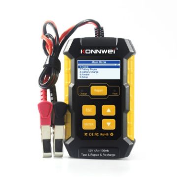 KONNWEI KW510 Car Battery Tester/Charger/Repairer, 8 Languages, US Plug - 1