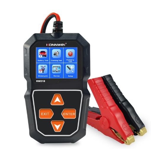 KONNWEI KW218 Car Battery Tester, 2.4" Color Screen (Black) - 1