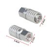 PD242 Series Steel Hydraulic Test Port Quick Connect Coupler Silver - 3