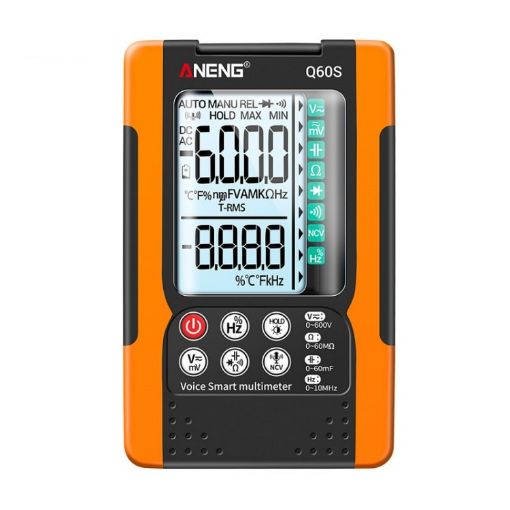 ANENG Q60s Voice Control High Precision Digital Multimeter - Orange - 1