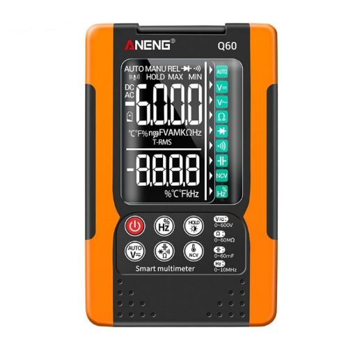 ANENG Q60 Intelligent Digital Multimeter, High Precision, Orange - 1