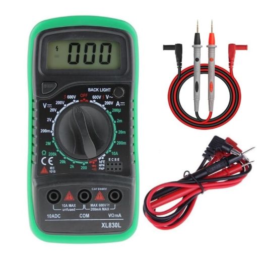 ANENG XL830L Multi-Function Digital Multimeter, Green, 10A Tip Pen - 1