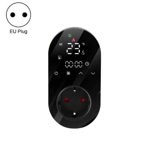 Black BHT12-E LED Thermostat Plug-in, EU Plug, No WiFi - 1