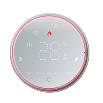 BHT-6001GCL Smart 95-240V AC Boiler Heating Thermostat (White) - 1