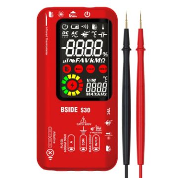 BSIDE S30 Red Smart Multimeter with Color Screen & Infrared Temp Measurement - 1
