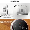 BHT-6001GAL Smart LED Thermostat 95-240V AC 5A Water Heating (Black) - 7