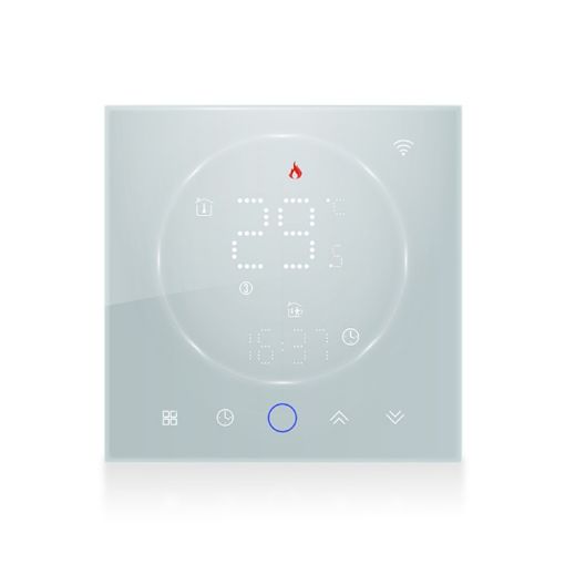 Smart Home Boiler Heating Thermostat 95-240V AC 5A LED (White) - 1