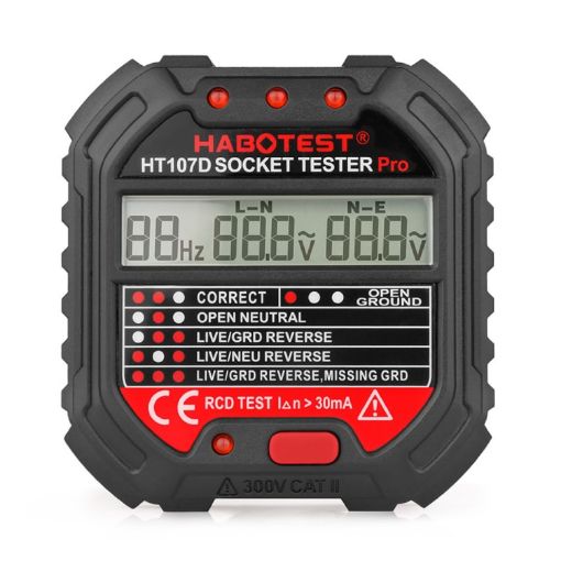 HABOTEST HT107D Digital Display Socket Tester (US Plug) - 1