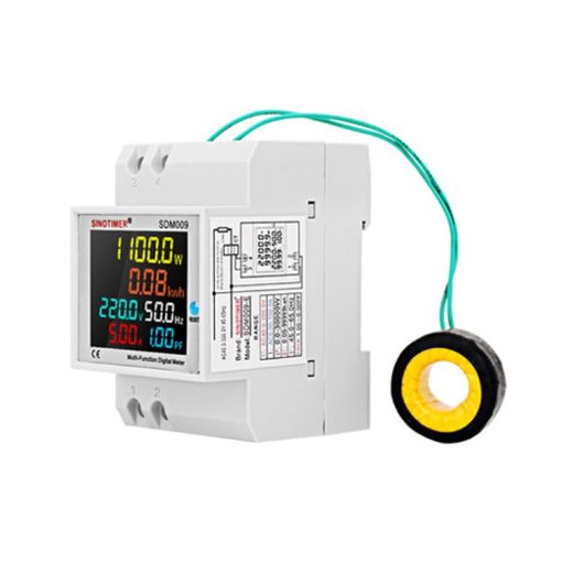 SINOTIMER SDM009 Din Rail Voltage Current Meter AC40-300V - 1