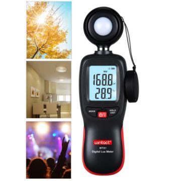 Wintact WT81 Digital Lux Meter 0-200,000 Lux, Black - 1