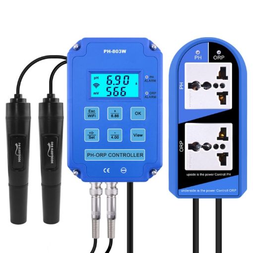 Mobile Phone WIFI PH & Redox Controller, EU Plug, KL-803W Meter - 1