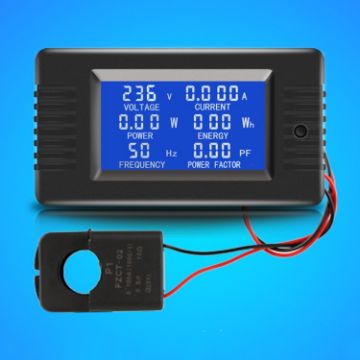 Peacefair 100A AC Power Monitor, Digital Display, Open/Close CT - 1