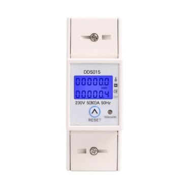 SINOTIMER DDS015 230V Energy Meter, Backlight Display, 5-80A - 1