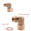 90 Degree M18x1.5 Brass Elbow Fitting for Automotive Oxygen Sensor - 4