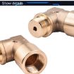 90 Degree M18x1.5 Brass Elbow Fitting for Automotive Oxygen Sensor - 5