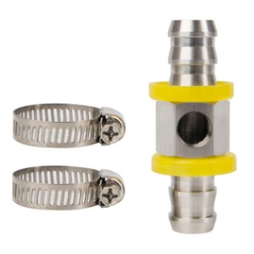 Fuel Pipe Pressure Sensor NPT T-Type 1/2" Barbed Connector - 1