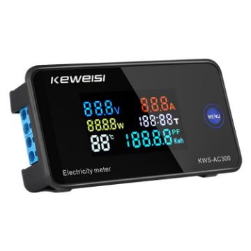 KWS-AC300-20A Digital Current Voltmeter 50-300V AC (Black) - 1