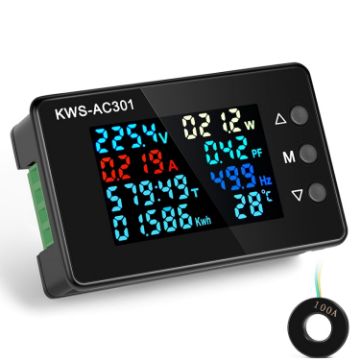 KWS-AC301L-100A 50-300V AC Digital Voltmeter with 485 Comms - 1