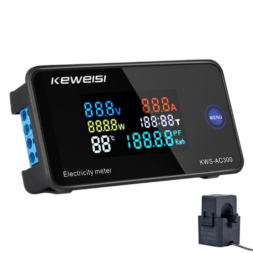 KWS-AC300-100A Digital AC Current Voltmeter with Transformer Black - 1