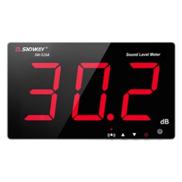 SNDWAY SW526A Wall-mounted Digital Noise Decibel Tester 18" Display - 1
