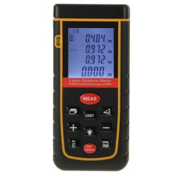 RZ-A80 80m Hand-held Laser Distance Meter with Level Bubble  - 1