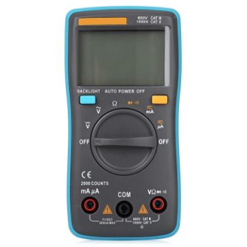 ZT98 CAT III 600V Digital Multimeter 2000 Counts with LCD & Holder - 1