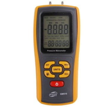 BENETECH GM510 Yellow LCD Display Pressure Manometer - 1