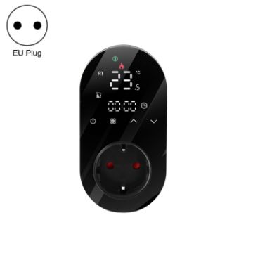 WiFi LED Thermostat BHT12-EW, EU Plug (Black) - 1