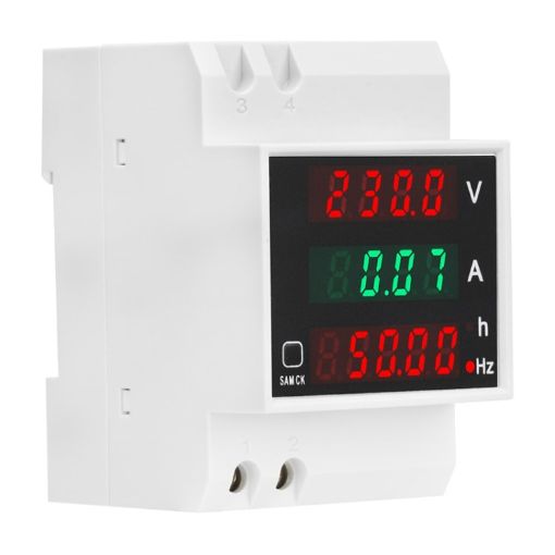 SINOTIMER SDM007 Din Rail AC Voltage Current Display Meter - 1