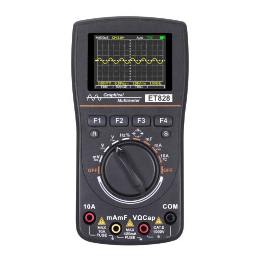 ET828 2 In 1 Oscilloscope Multimeter 2.4" Screen Meter 1MHz 2.5Msps - 1