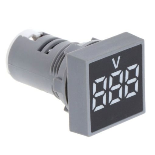 Mini AC 50-500V Voltmeter LED Digital Voltage Meter Indicator White - 1