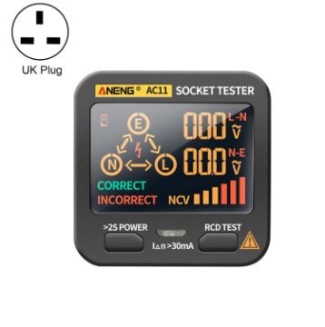 ANENG AC11 Digital Display Socket & Ground Wire Tester (UK Plug) - 1