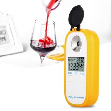 DR401 Digital Refractometer: Brix 0-50%, Alcohol 0-22% for Beer/Wine - 1