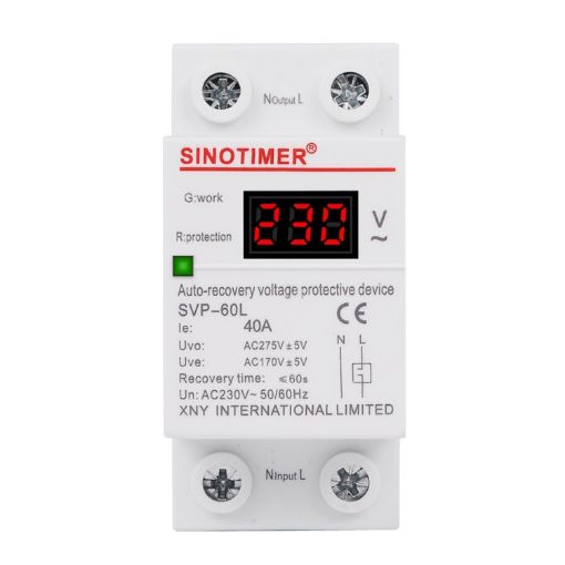 SINOTIMER SVP-60L 220V LED Display Delay Under-voltage Protector - 1