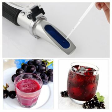 RZ121 Alcohol Refractometer 0-25% Alcohol 0-40% Brix Tester ATC Handheld - 1