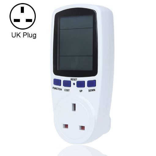 UK Plug LCD Energy Meter Watt Voltage Power Analyzer 230-250V 13A - 1