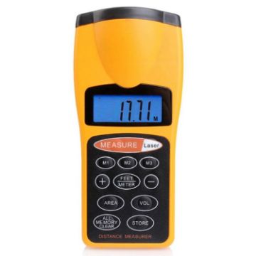 1.8" LCD Ultrasonic Distance Measurer with Laser, CP-3007 (1.5-60 ft) - 1