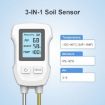 3 in 1 Soil Detector: Moisture, Temperature, PH Digital Display - 3